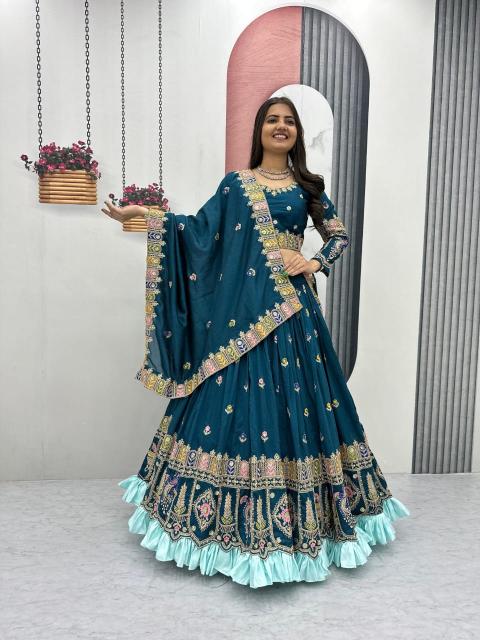 Tapi 308 Vichitra Blue Wholesale Lehenga choli suppliers in Surat - wholesale export